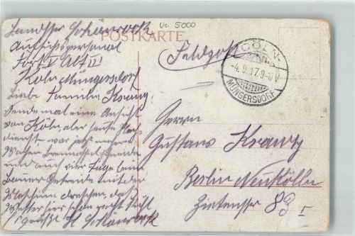 Köln Müngersdorf 305 1917 Feldpost