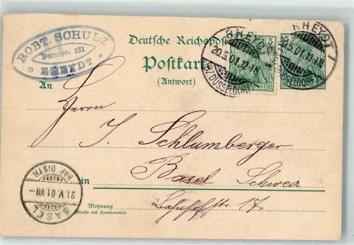 Rheydt 1901 Mehrfachfrankatur