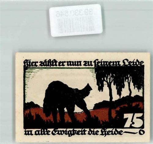 Vechta 1922 Notgeld Vestungh Vechtae 75 Pfennig