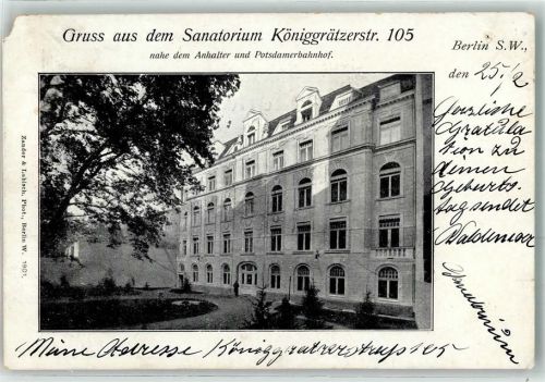 Kreuzberg 1901 Sanatorium Königgrätzerstraße