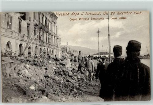 Messina Erdbeben vom 28.12.1908 Corso Vittorio Emanuele Casa Paino