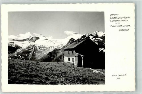 Hintertux Gefrorene Wand Spitze 3286 m Olperer 3476 m Tuxer Joch 2340 m Zillertal Schnee