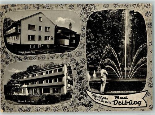 Bad Driburg Haus Susanne Haus Rasche Kurpark Fontäne Springbrunnen Herzliche Grüße