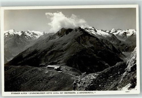Starkenburger Hütte Stubaier Alpen 2229 m Obernberg Unterbergtal Hüttenstempel