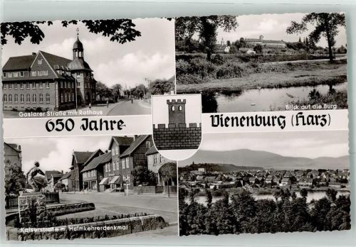 Vienenburg Goslarer Straße Rathaus Kalserstraße Heimkehrerdenkmal Blick a. d. Burg