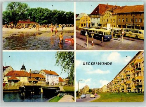 Ueckermünde Am Haffbad Karl-Marx-Platz Omnibus Auto