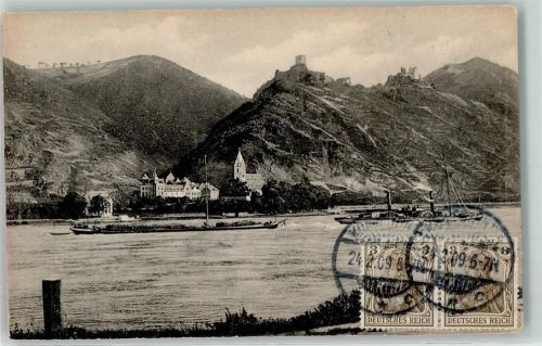 Kamp-Bornhofen 1909 Ruine Liebenstein und Sterrenberg die feindlichen Brüder