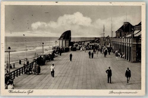 Westerland 1930 Strandpromenade Konzertmuschel