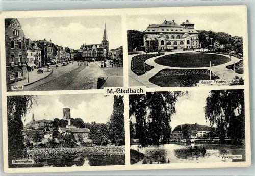 Mönchengladbach Markt Kaiser-Friedrich-Halle Geroweiher Volksgarten