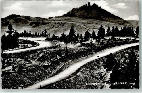 W5488 Adenau Karussell Hotel Zum wilden Schwein Nürburgring Foto AK