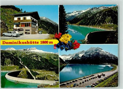 Dominikushütte 1800 m Sperrmauer Schrammacher Staumauer Olperer Gefrorene Wand Spitzen Hoher Weißzint Auto Omnibus See Parkplatz Blumen