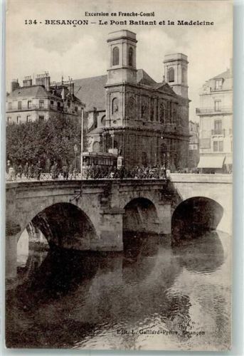 Besancon Le Pont Battant et la Madeleine Tram Brücke