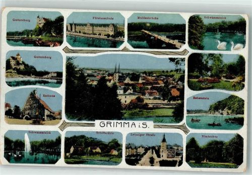 Grimma Rabenstein Schiffmühle Muldenbrücke Verlag Ottmar Zieher