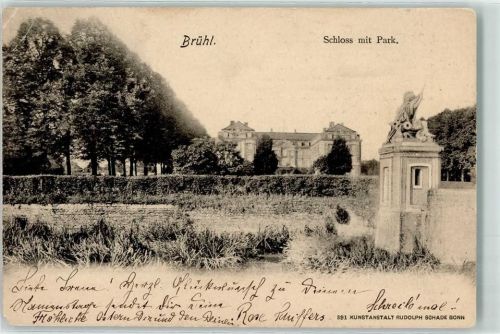 Brühl 1904 Schloß Schloßpark
