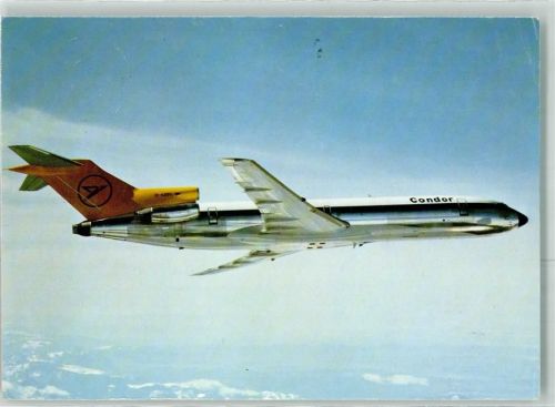 Europa Jet Boeing 727-200 Werbung Cheesy Frischkäse Condor Foto AK