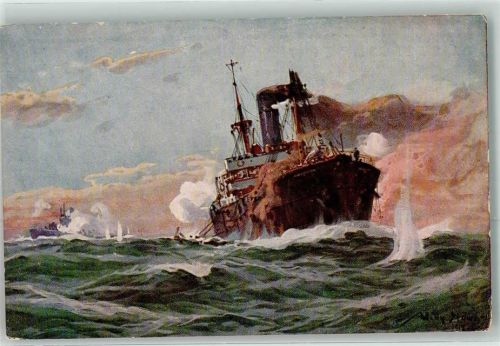 1917 U-Boot Gefecht mit Handelsdampfer Spende
