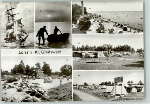 Loissin Segelschiff Wilhelm Pieck Schiffer Strand Zeltplatz