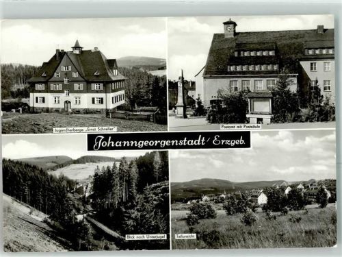 Johanngeorgenstadt Postamt Postsäule Jugendherberge Ernst Schneller