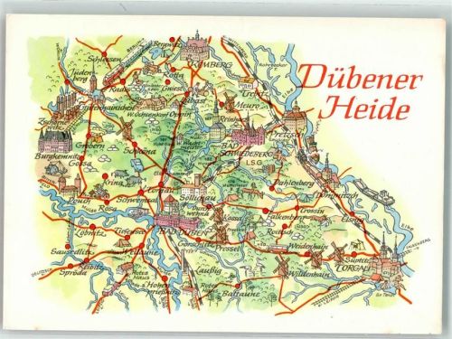 Bad Düben Landkarte Dübener Heide