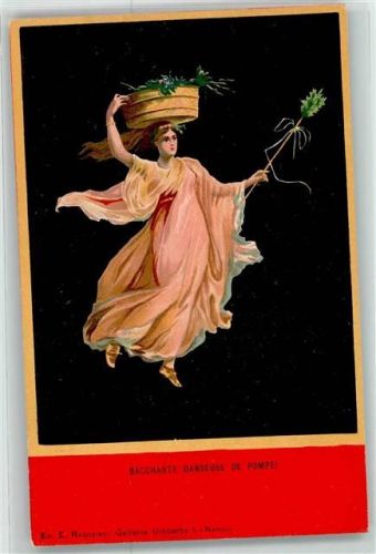Bacchante Danseuse de Pompei sign.E.Rasozino Gallerie Umberto I