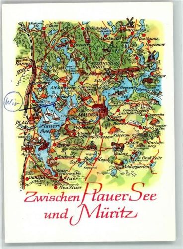 Plau Landkarte PlauerSee Müritz