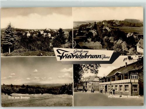 Friedrichsbrunn Ho Hotel zum Ramberg Blick zum Brocken