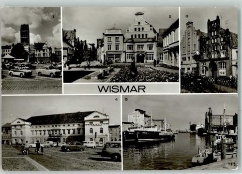 Wismar Markt Krämerstraße Alte Schweden Rathaus Hafen Auto Schiff