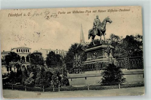 Frankfurt 1918 Kaiser Wilhelm-Denkmal am Wilhelmsplatz