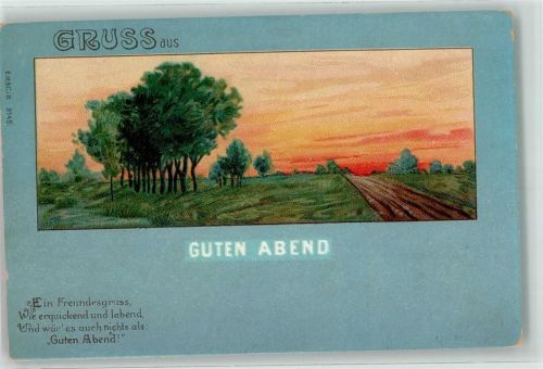 Gruss aus Guten Abend Gedicht E.B. und C.i.B Nr.9145