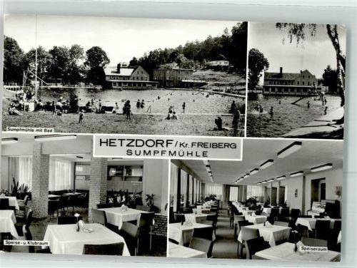 Hetzdorf Gasthaus Sumpfmühle Speiseraum Klubraum Schwimmbad