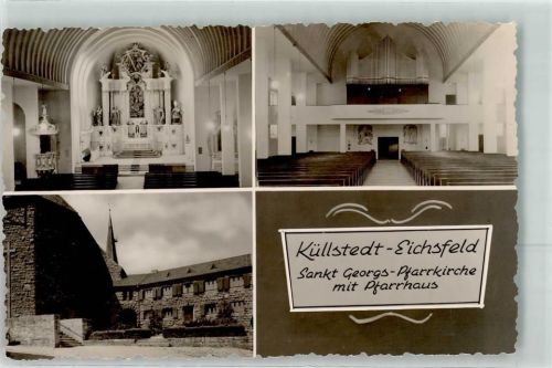 Küllstedt St. Georgs-Pfarrkirche Altaransicht Kirchenorgel Pfarrhaus