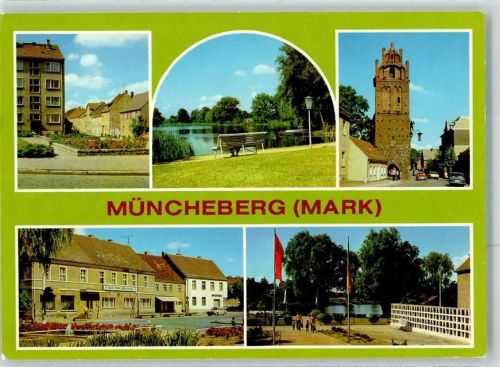 Müncheberg Ernst-Thälmann-Straße An der Waschbank Pulverturm Hotel Stadt Münchenberg Oldtimer