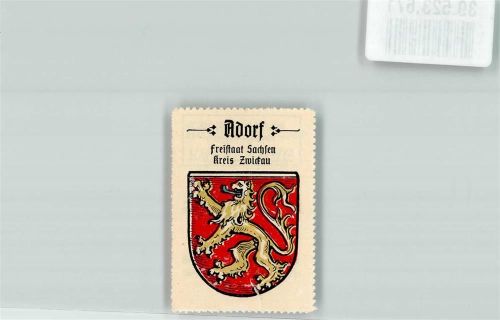 Adorf Siegelmarke Stadtwappen Sammelmarke Kaffee Hag Nr.38