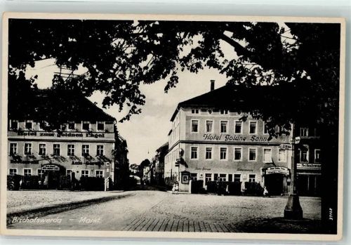 Bischofswerda Hotel Goldne Sonne Hotel zum goldnen Engel Schuhwaren Geschäft Wegweiser