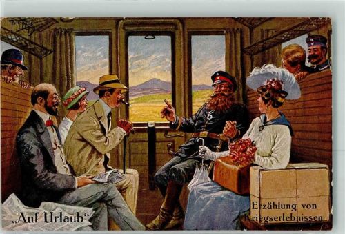 1916 Auf Urlaub Erzählung von Kriegserlebnissen Verlag Dietrich Nr.153-2 Feldpost Regiment 28