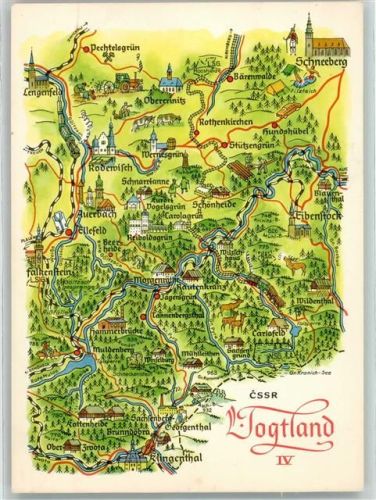Klingenthal Landkarte Vogtland IV