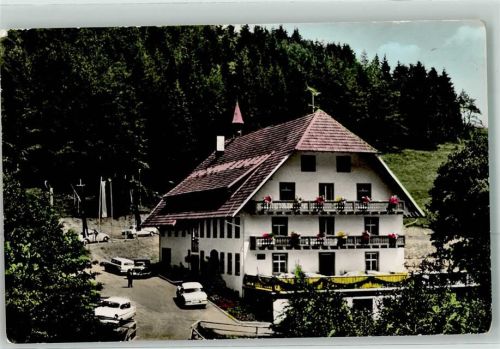 79865 W7821 Grafenhausen , Hochschwarzw Foto AK Erholungsheim Schlüchtmühle Mercedes Oldtimer