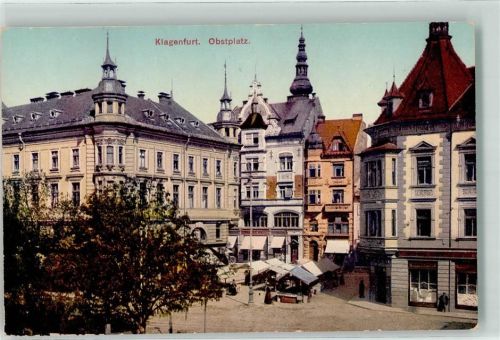Klagenfurt Obstplatz Marktszene