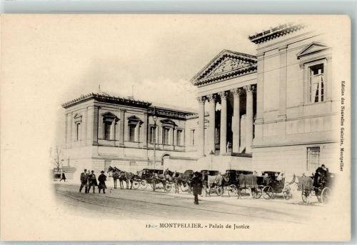 Montpellier Palais de Justice Kutsche Mann