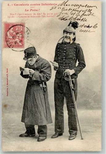 Vitrai-sous-Laigle 1904 Cavalerie contre Infanterie Ort lt. Stempel