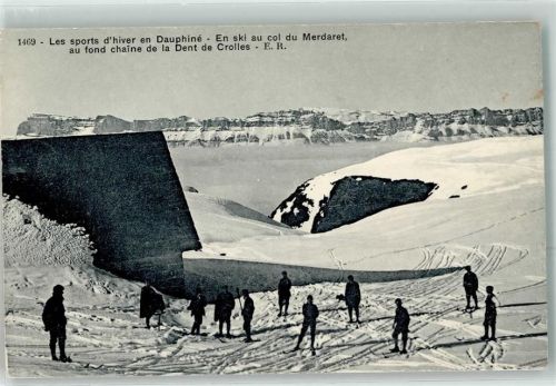 Theys Winter Skifahren am Merdaret-Pass am Ende der Crolles-Kette