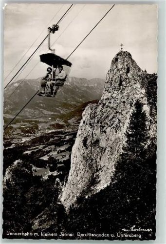 Jennerbahn Seilbahn zum Jenner mit Berchtesgaden und Untersberg Hüttenstempel