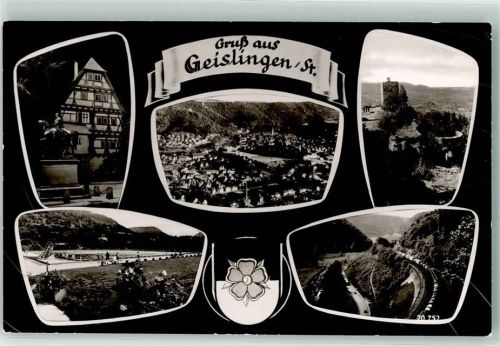 Geislingen Denkmal Schwimmbad Burg Helfenstein Eisenbahn Stadtwappen