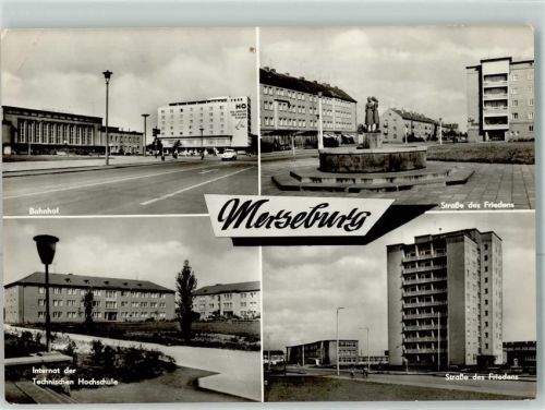 Merseburg Straße des Friedens Internat der Technischen Hochschule Bahnhof