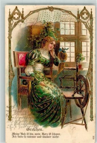 1906 Spinnrad Spruch