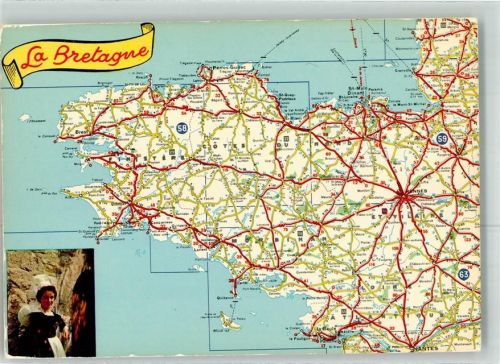 Quimper die Bretagne Tracht St. Brieuc Brest St. Malo Vannes Nantes