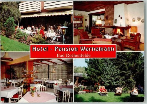 Bad Rothenfelde Hotel-Pension Wernemann Garten Terrasse Frühstücksraum