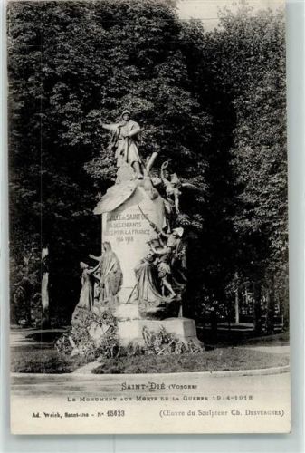 Saint-Die-des-Vosges La Monument aux de la Morts de la Guerre 1914-1918