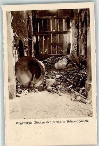 Schweighouse-sur-Moder 1914 - 1915 Abgestürzte Glocke der Kirche