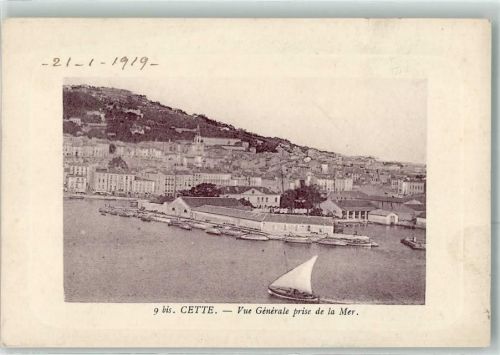 Sete 1919 Blick vom Meer